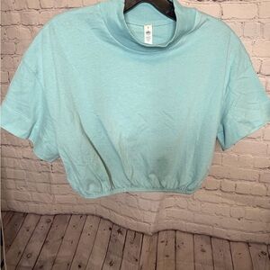 Alo Sky Blue Crop Top